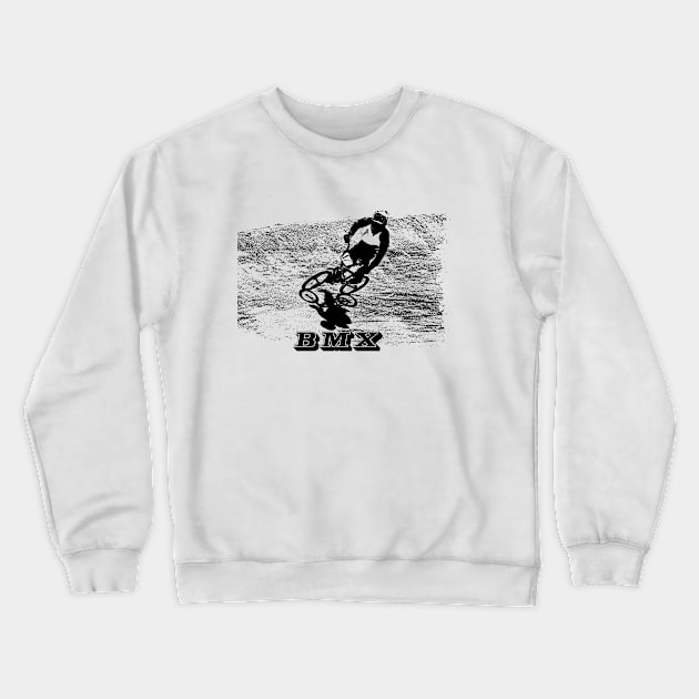 bmx race Crewneck Sweatshirt by rickylabellevie